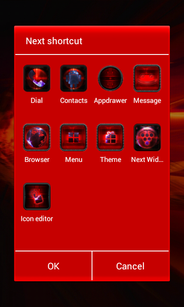 Red Eyes Next Launcher Theme