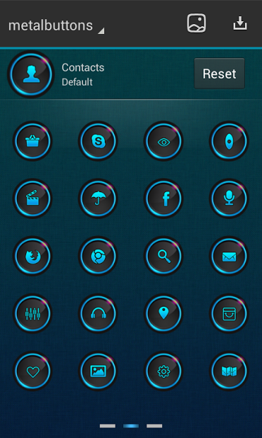 Metal Buttons Next Launcher 3D