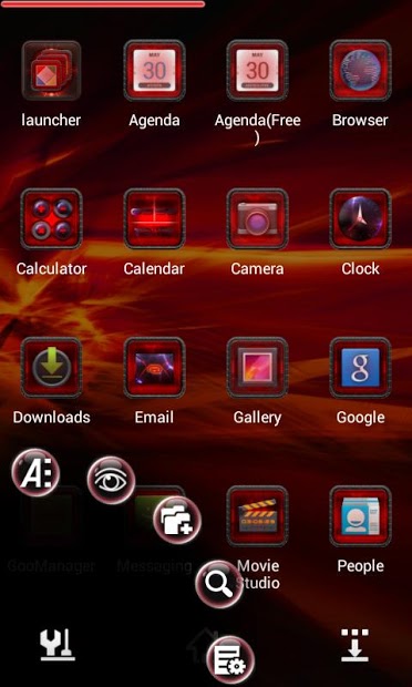 Red Eyes Next Launcher Theme