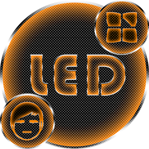 Next launcher theme LED Orange 1.0