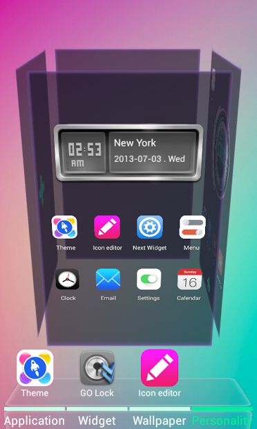 IOS7 II Next Launcher Theme 3D