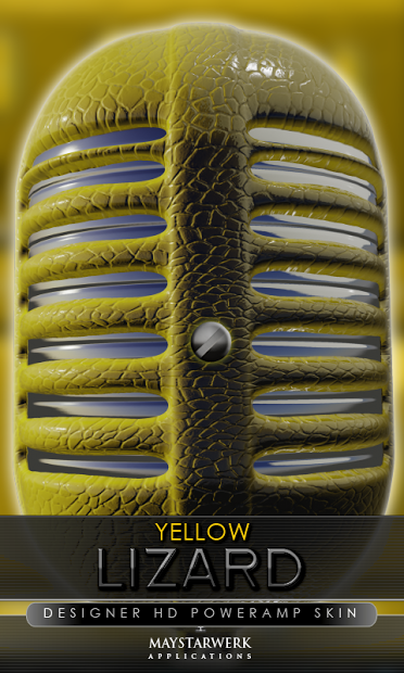 Poweramp skin yellow lizard