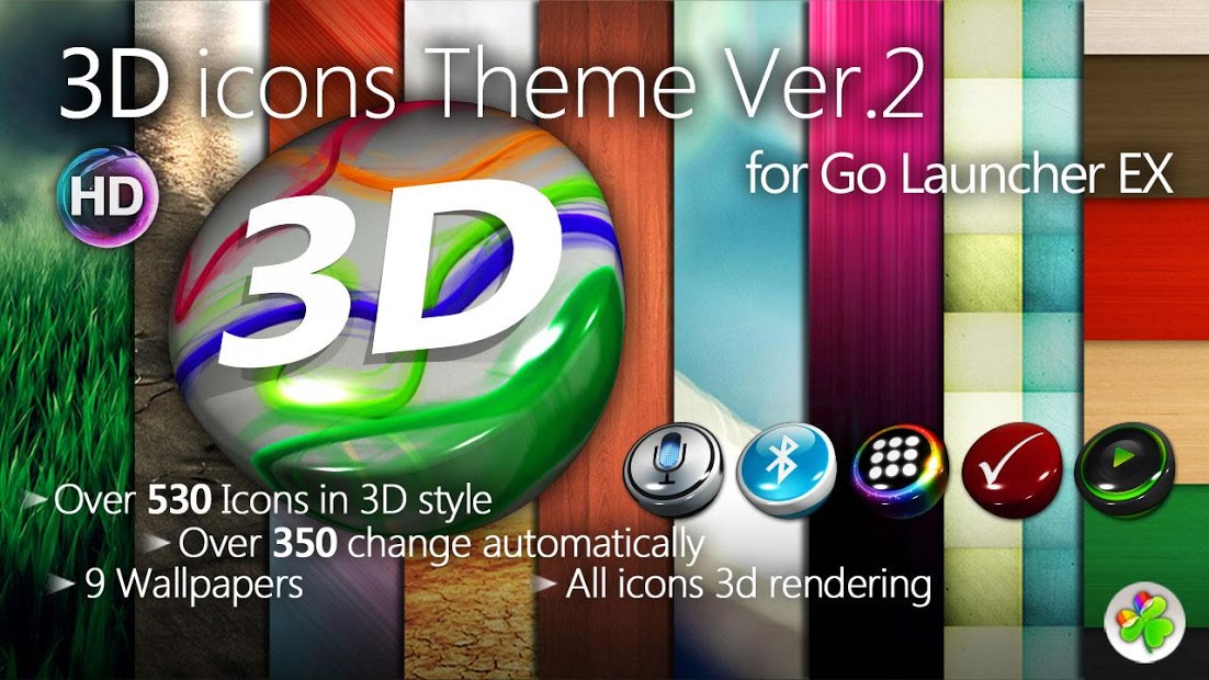 3D Icons v2 for Go Launcher EX