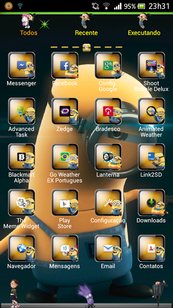 Minion V2 Go Launcher Theme