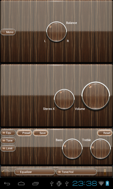 Poweramp skin wood