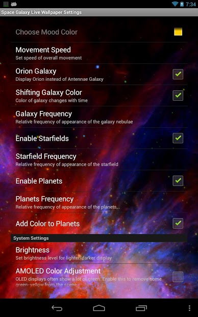 Space Live Wallpaper Pro