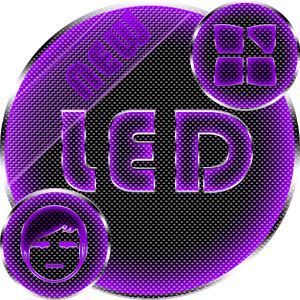 Next launcher theme LED Violet 1.0