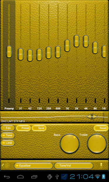 Poweramp skin yellow lizard