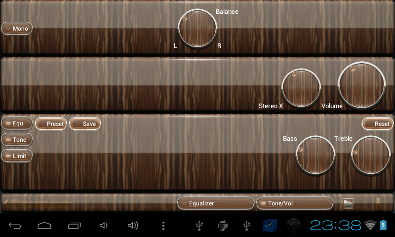 Poweramp skin wood