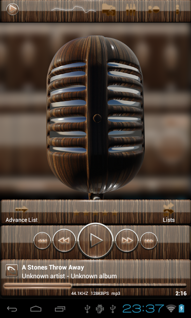 Poweramp skin wood