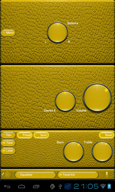 Poweramp skin yellow lizard