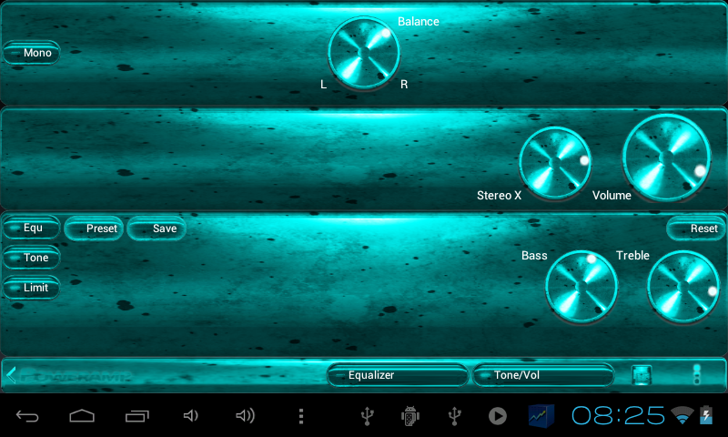 Poweramp GRUNGE TURQUOISE skin