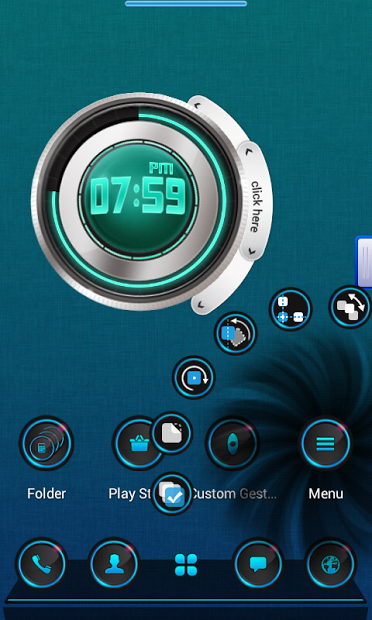 Metal Buttons Next Launcher 3D