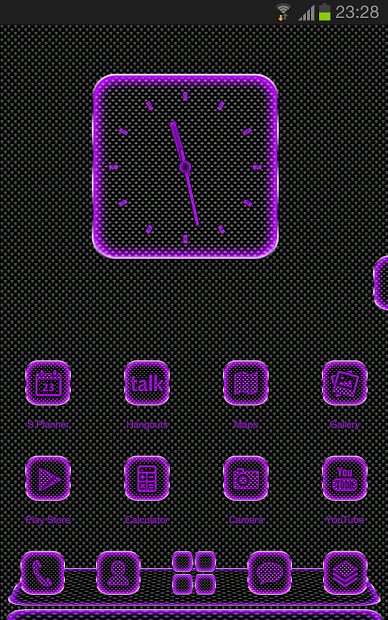 Next launcher theme LED Violet