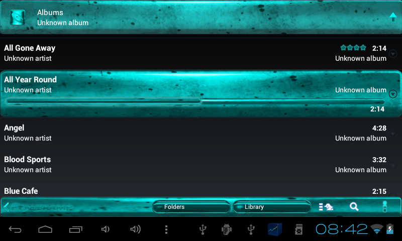 Poweramp GRUNGE TURQUOISE skin