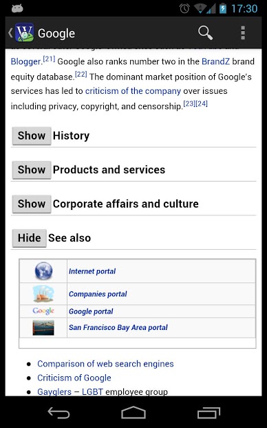 Wikidroid (Wikipedia Browser)