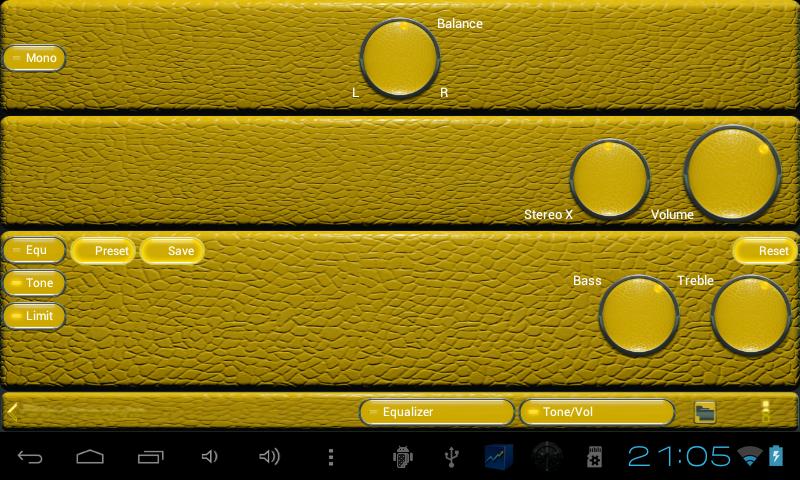 Poweramp skin yellow lizard