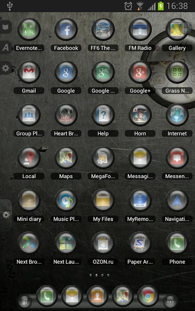 TSF Shell Theme EventGlassW HD