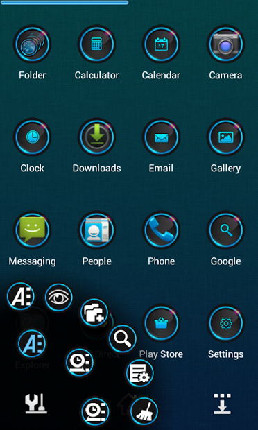 Metal Buttons Next Launcher 3D