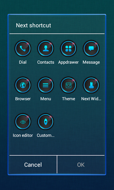 Metal Buttons Next Launcher 3D