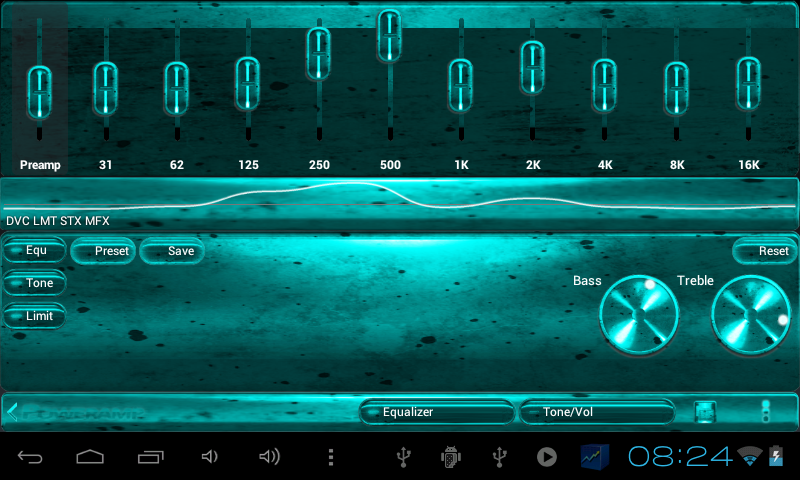 Poweramp GRUNGE TURQUOISE skin