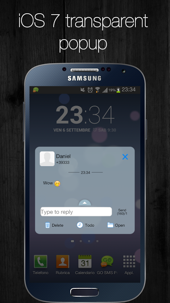 iOS 7 iPhone Go Sms Theme