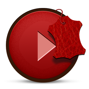 Poweramp Red Leather Skin 1.0.1