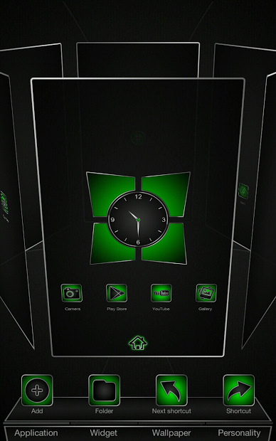 Next launcher theme Soft Green