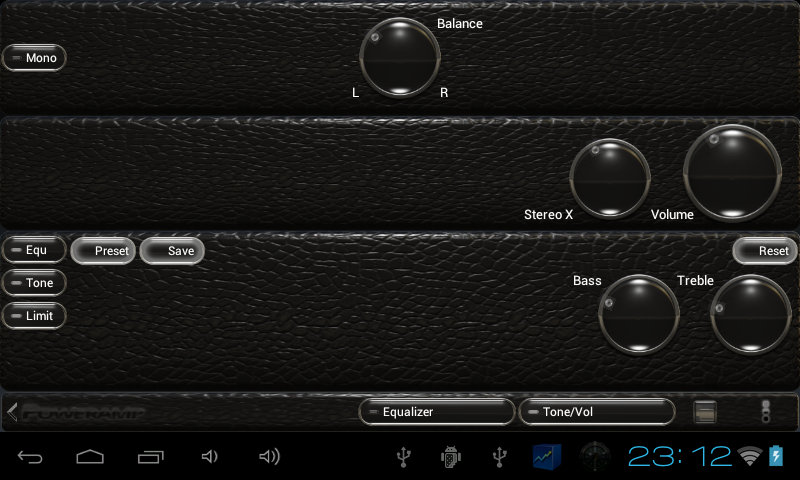 Poweramp skin black lizard