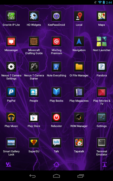 Next Launcher 3D Purple Wind