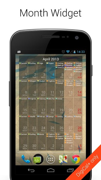 DigiCal+ Calendar & Widgets