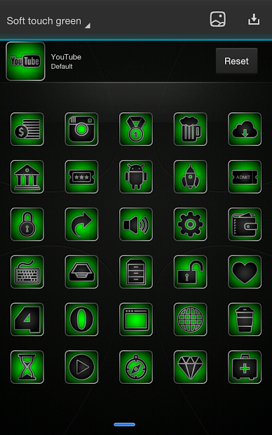 Next launcher theme Soft Green