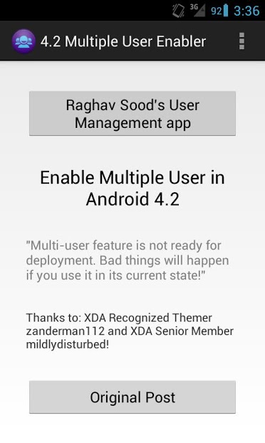 4.2 Multiple User Enabler Root