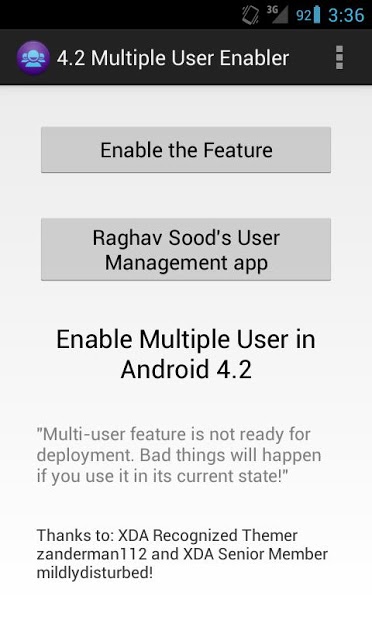 4.2 Multiple User Enabler Root