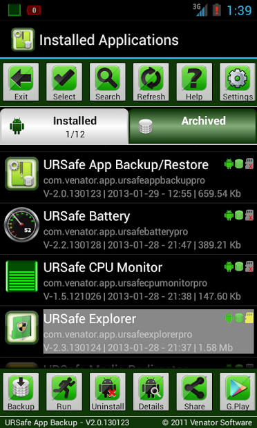 URSafe App Backup/Restore PRO