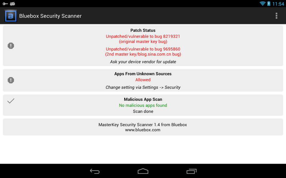 Bluebox Security Scanner