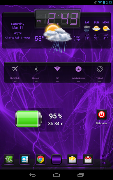 Next Launcher 3D Purple Wind