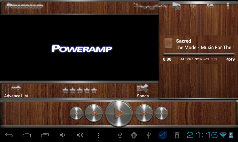 metal wood power amp skin