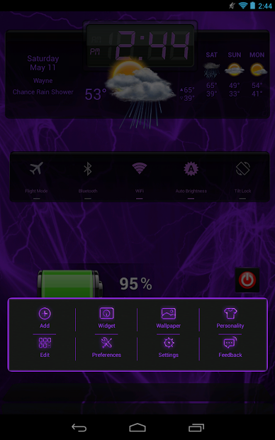 Next Launcher 3D Purple Wind