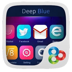 Deep Blue GO Launcher Theme 1.0