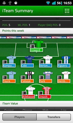 Fantasy iTeam EPL 12-13