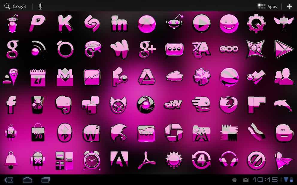 pink magic NEXT launcher theme