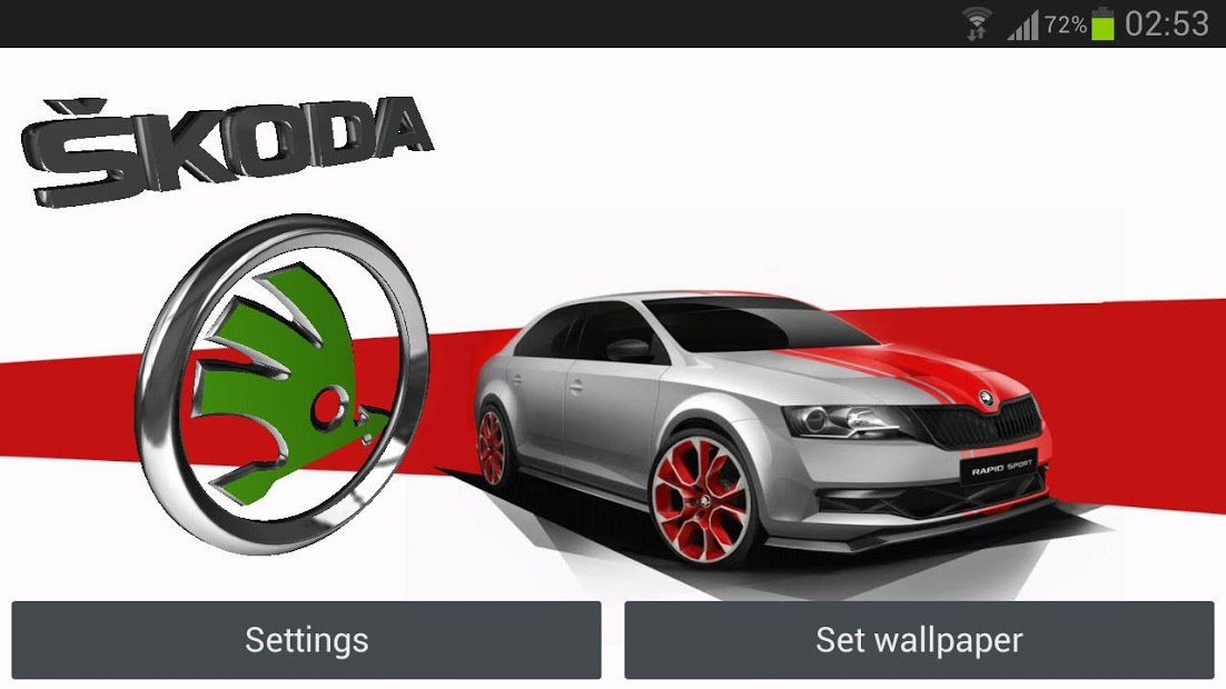 3D SKODA Logo HD LWP