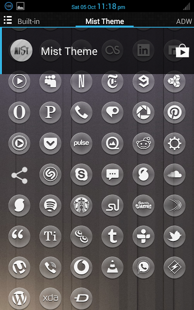 Mist (ADW/Apex/GO/Nova) Icons