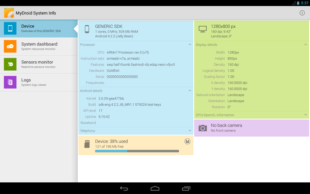 MyDroid System Info