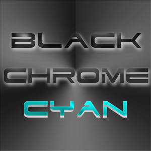 BLACKCHROME CYAN LAUNCHER ICON 3.1.1