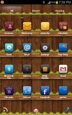 iShelf DarkWood Launcher Theme