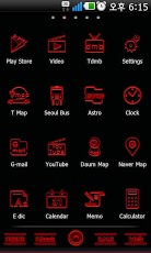 Red Black Go Launcher EX theme