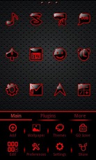 Sleek Ebony Red GO Theme