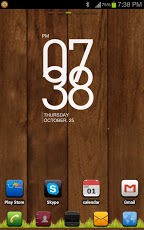 iShelf DarkWood Launcher Theme